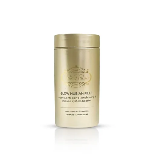 Un flacon d'or de GLUTA ORGANIQUE ULTIME (2000MG) contient 60 gélules, offrant un complément alimentaire biologique pour l'anti-âge, l'éclaircissement et le soutien immunitaire.
