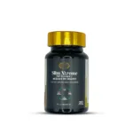 Une bouteille de complément alimentaire NEW SLIM XTREME FAT BURNER PILLS contenant 30 capsules minces, annoncées comme une solution pour brûler les graisses et perdre du poids. La bouteille a une étiquette noire avec des accents dorés.